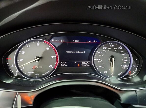 WAUH2AFC9GN115548 2016 AUDI S6 White Սարքավորումների վահանակի տեսք