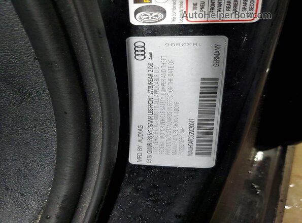 WAUHGAFC3GN020047 2016 AUDI OTHER Black 