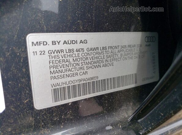 WAUHUDGY9PA049659 2023 AUDI A3 Gray Вид підкапотного простору
