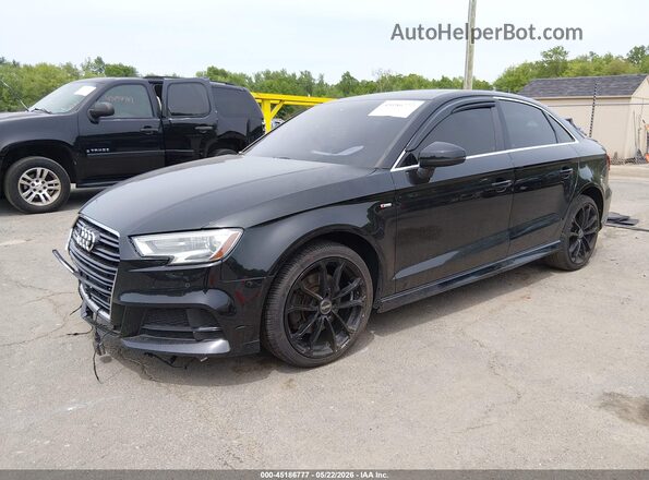 WAUJ8GFF5H1049666 2017 AUDI A3 Black Առջևի ձախ երեք քառորդ տեսարան