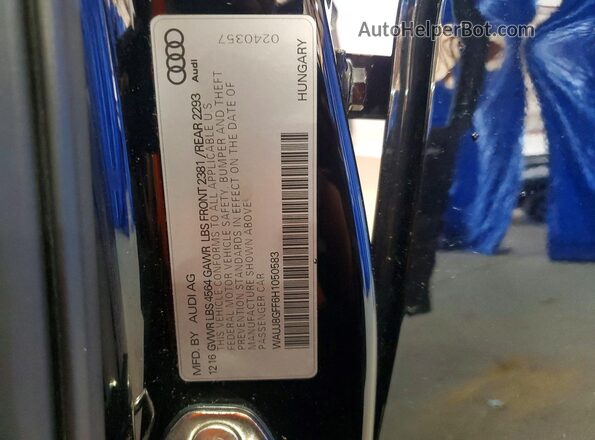 WAUJ8GFF6H1050583 2017 AUDI A3 Black Вид підкапотного простору