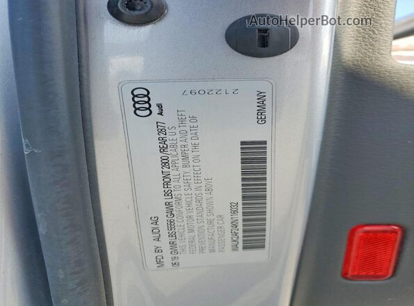 WAUK2AF24KN116032 2019 AUDI A6 Silver Вид підкапотного простору