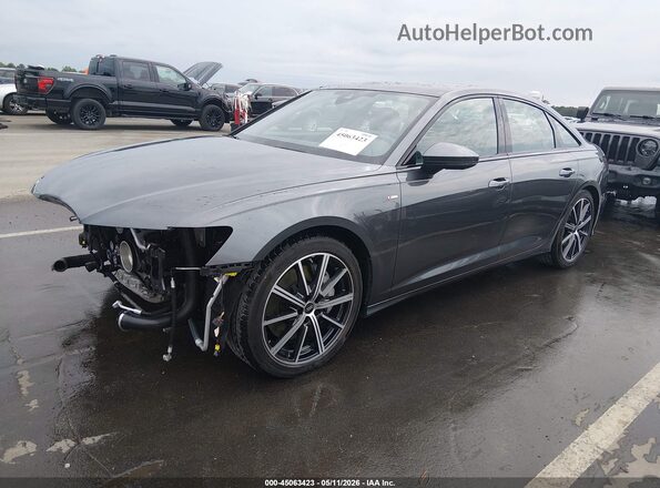 WAUK2BF22SN048285 2025 AUDI A6 Gray Առջևի ձախ երեք քառորդ տեսարան