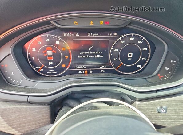 WAUKMAF41JA192647 2018 AUDI A4 Charcoal ხელსაწყოთა პანელის ხედი