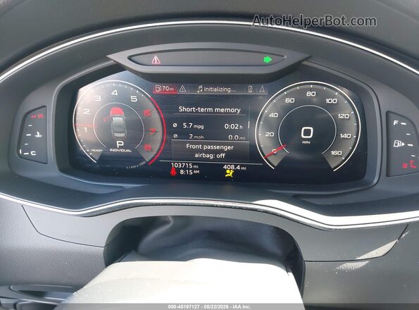WAUL2AF27KN026216 2019 AUDI A6 Gray Widok tylnych siedzeń