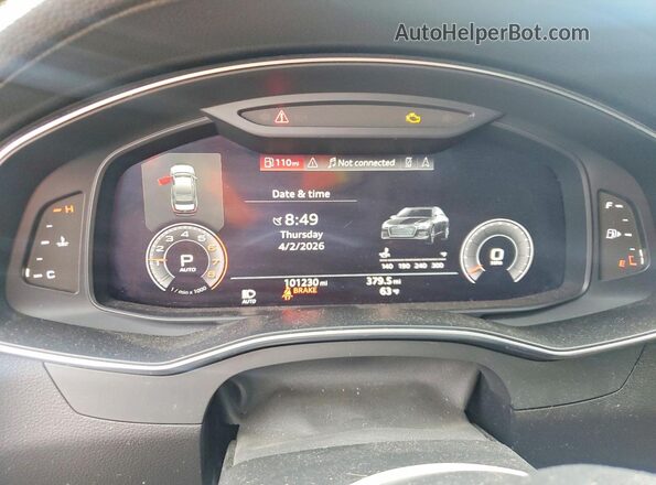 WAUL2AF28KN080897 2019 AUDI A6 Black Vista del cuadro de instrumentos