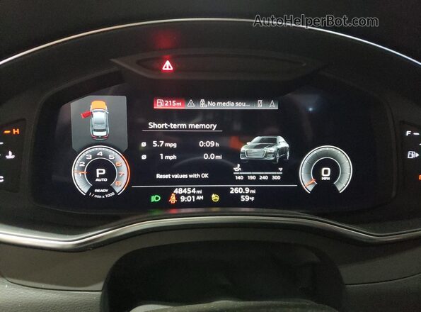 WAUL2AF28MN077873 2021 AUDI A6 Black ხელსაწყოთა პანელის ხედი