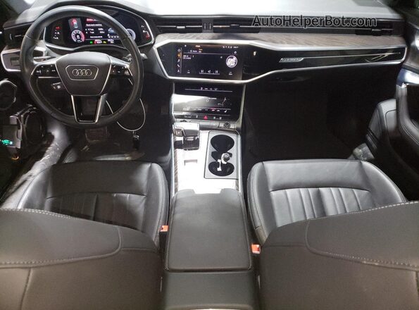 WAUL2AF28MN077873 2021 AUDI A6 Black წინა პანელის ხედი
