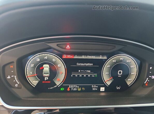 WAULDAF86PN008988 2023 AUDI A8 Blue Вид щитка приладів
