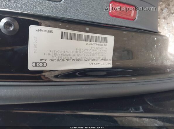 WAULMAF45JA219997 2018 AUDI OTHER Черный Вид подкапотного пространства