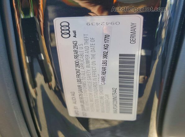 WAUP2AF22MN075442 2021 AUDI A7 Black 