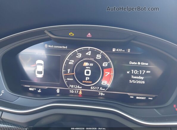 WAUP4AF52JA079224 2018 AUDI S5 Gray Widok tylnych siedzeń