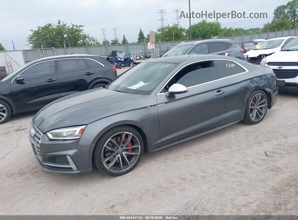 WAUP4AF55JA001990 2018 AUDI S5 Gray წინა მარცხენა ხედი სამი მეოთხედიდან