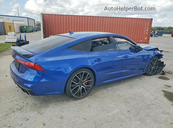 WAUSFBF2XMN072499 2021 AUDI S7 Blue Задня права чверть