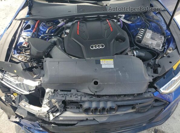 WAUSFBF2XMN072499 2021 AUDI S7 Blue Вид задньої частини салону