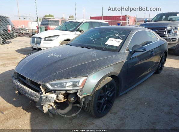 WAUTNAF50JA076429 2018 AUDI A5 Black Առջևի ձախ երեք քառորդ տեսարան