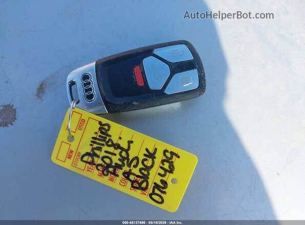 WAUTNAF50JA076429 2018 AUDI A5 Black Առջևի վահանակի տեսք