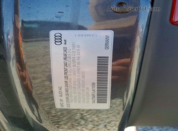 WAUTNAF51LA016338 2020 AUDI A5 Black Vista interior de 360 grados
