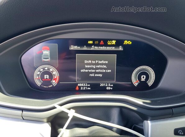 WAUTNAF54LA004412 2020 AUDI A5 Black Instrument cluster view