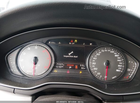 WAUTNAF56JA003727 2018 AUDI A5 White უკანა სავარძლების ხედი