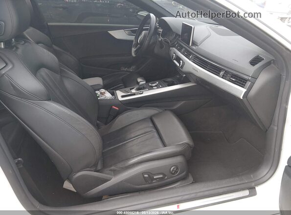 WAUTNAF56JA003727 2018 AUDI A5 White წინა სალონის ხედი