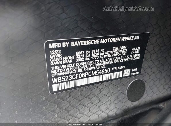 WB523CF06PCM54850 2023 BMW IX Black Widok komory silnika