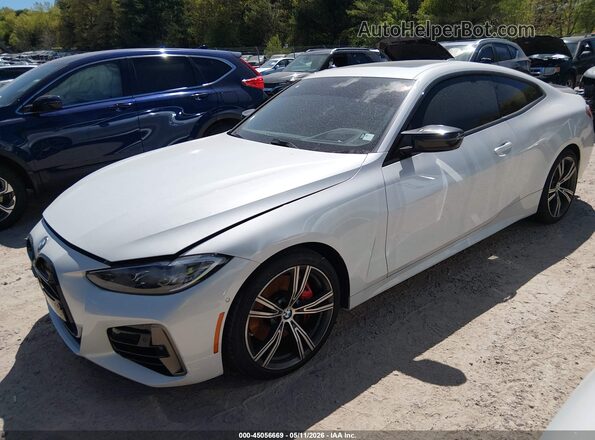 WBA13AR09MCF80714 2021 BMW M4 White წინა მარცხენა ხედი სამი მეოთხედიდან