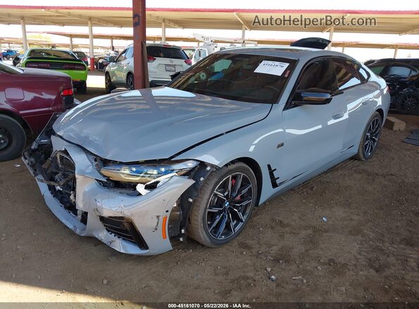WBA13AW07NFM46298 2022 BMW 7 SERIES Gray წინა მარცხენა ხედი სამი მეოთხედიდან
