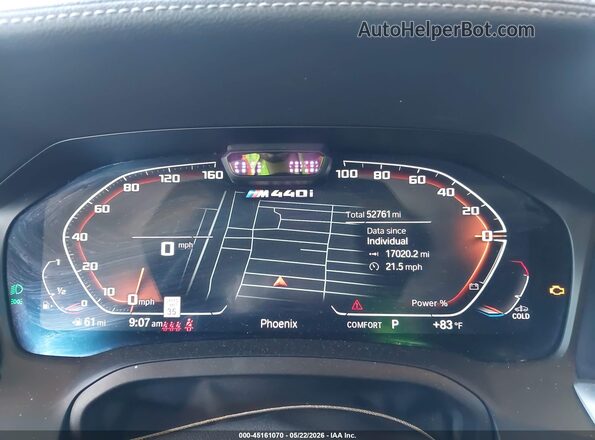 WBA13AW07NFM46298 2022 BMW 7 SERIES Gray უკანა სავარძლების ხედი