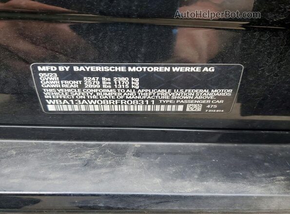 WBA13AW08RFR08311 2024 BMW M4 Black Вид підкапотного простору