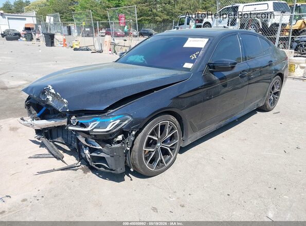 WBA13BK09MCG98116 2021 BMW 5 SERIES Dark Blue წინა მარცხენა ხედი სამი მეოთხედიდან