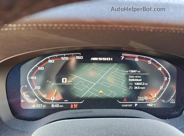 WBA13BK0XPCM10329 2023 BMW M5 Красный Вид щитка приборов