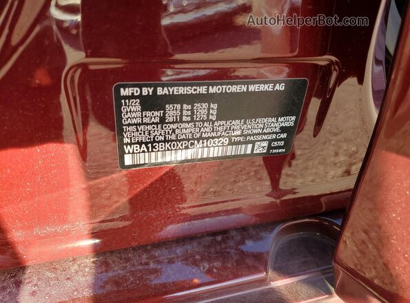 WBA13BK0XPCM10329 2023 BMW M5 Красный Вид подкапотного пространства