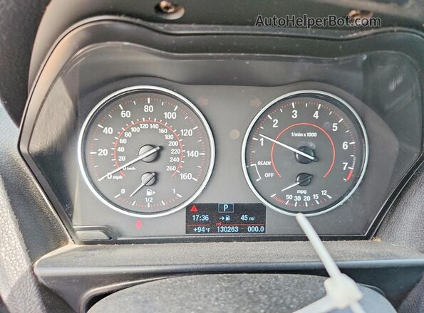 WBA1F9C5XGV545003 2016 BMW 2 SERIES Red Vista del cuadro de instrumentos