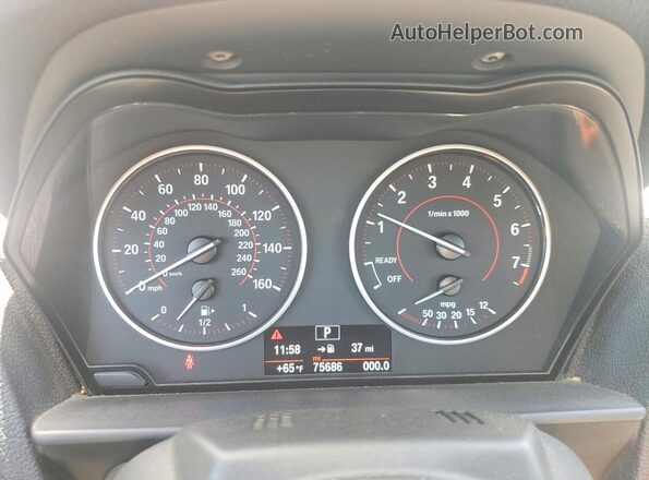WBA1K9C56GV710668 2016 BMW 2 SERIES White Instrument cluster view