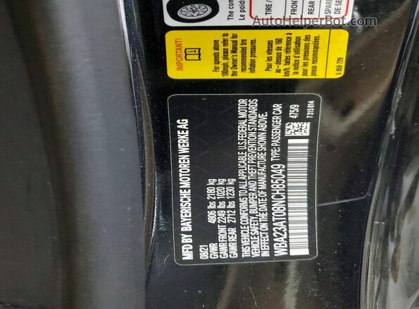 WBA23AT08NCH85049 2022 BMW 4 SERIES Black Vista del compartimento del motor