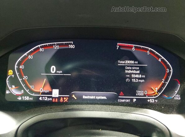 WBA23AT08NCH85049 2022 BMW 4 SERIES Black Vista del cuadro de instrumentos