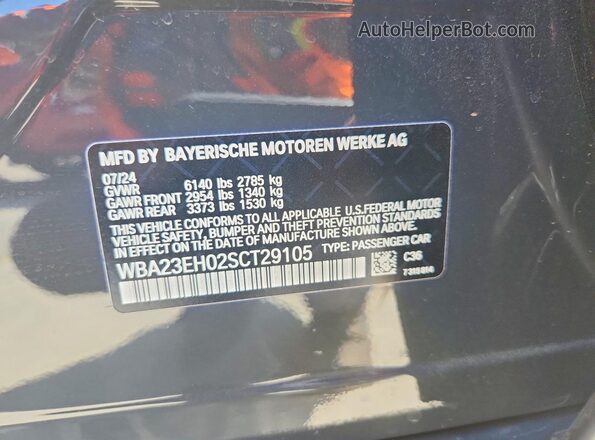 WBA23EH02SCT29105 2025 BMW 7 SERIES Charcoal 