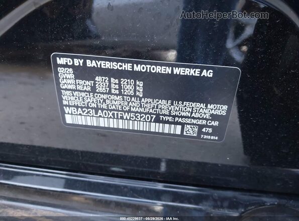 WBA23LA0XTFW53207 2026 BMW 7 SERIES Black 
