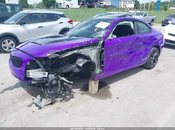 WBA2G3C51HV640730 2017 BMW M2 Purple Առջևի ձախ երեք քառորդ տեսարան