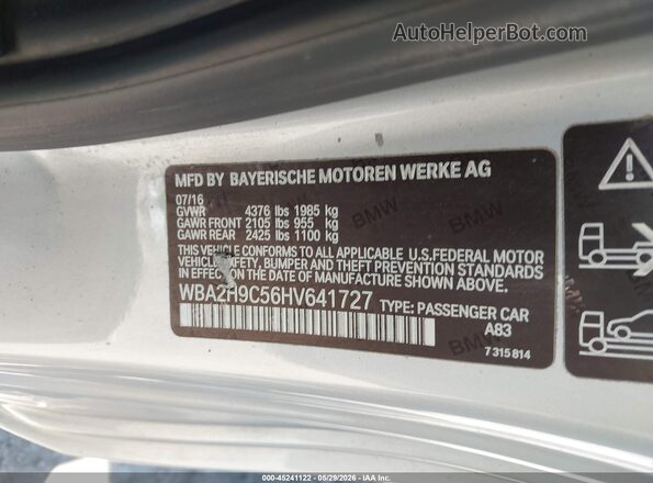 WBA2H9C56HV641727 2017 BMW 2 SERIES Серебряный Вид подкапотного пространства