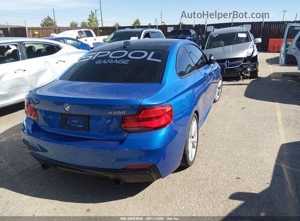 WBA2J7C55KVD61056 2019 BMW M2 Blue Задня права чверть