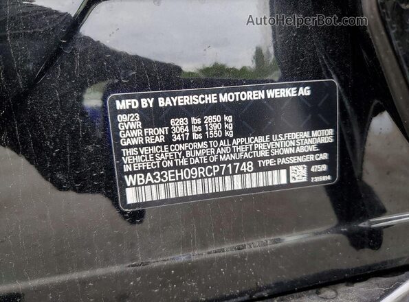 WBA33EH09RCP71748 2024 BMW 7 SERIES Черный Вид подкапотного пространства