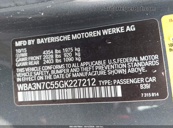 WBA3N7C55GK227212 2016 BMW 7 SERIES Gray 