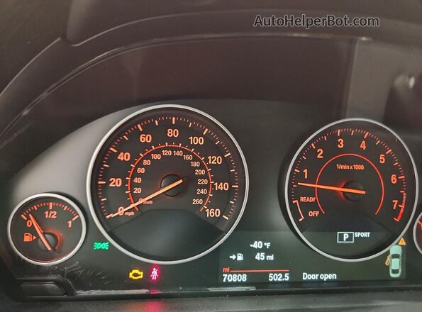 WBA3R5C54GK373884 2016 BMW 4 SERIES Black Вид щитка приладів