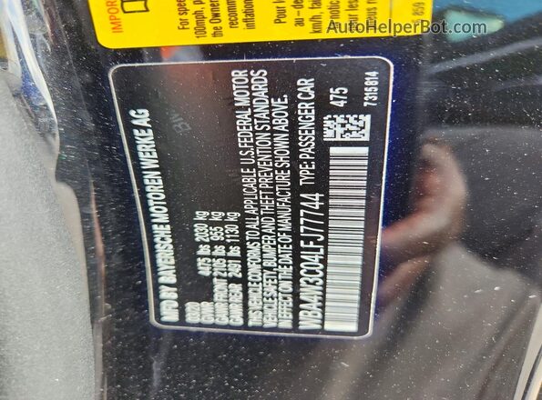 WBA4W3C04LFJ77744 2020 BMW 4 SERIES Black Вид підкапотного простору