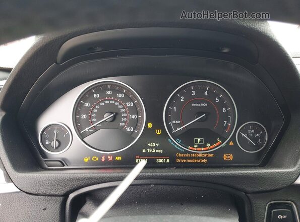 WBA4W9C54KAF94956 2019 BMW 4 SERIES Black Instrument cluster view
