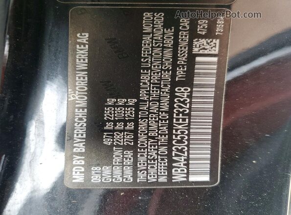 WBA4Z3C55KEF32348 2019 BMW 4 SERIES Black Widok komory silnika