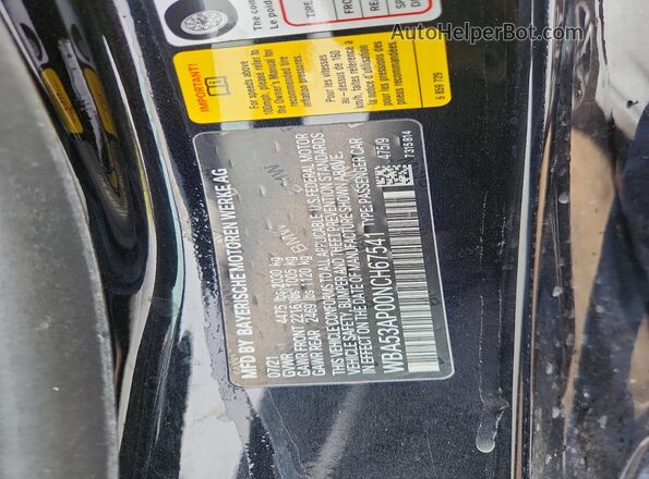 WBA53AP00NCH67541 2022 BMW 4 SERIES Black Вид підкапотного простору