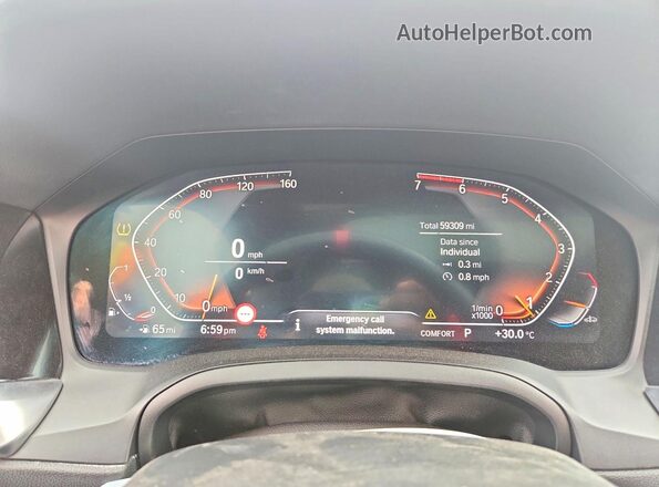 WBA53AP00NCH67541 2022 BMW 4 SERIES Black Вид щитка приладів